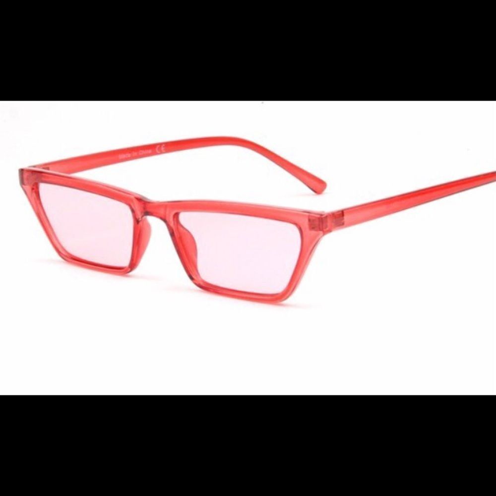 Solid Angeled Tinted Sunglasses